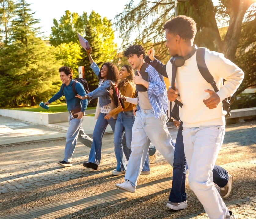 Students participating in university activities