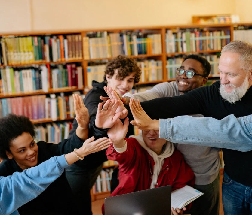 Students participating in university clubs and activities