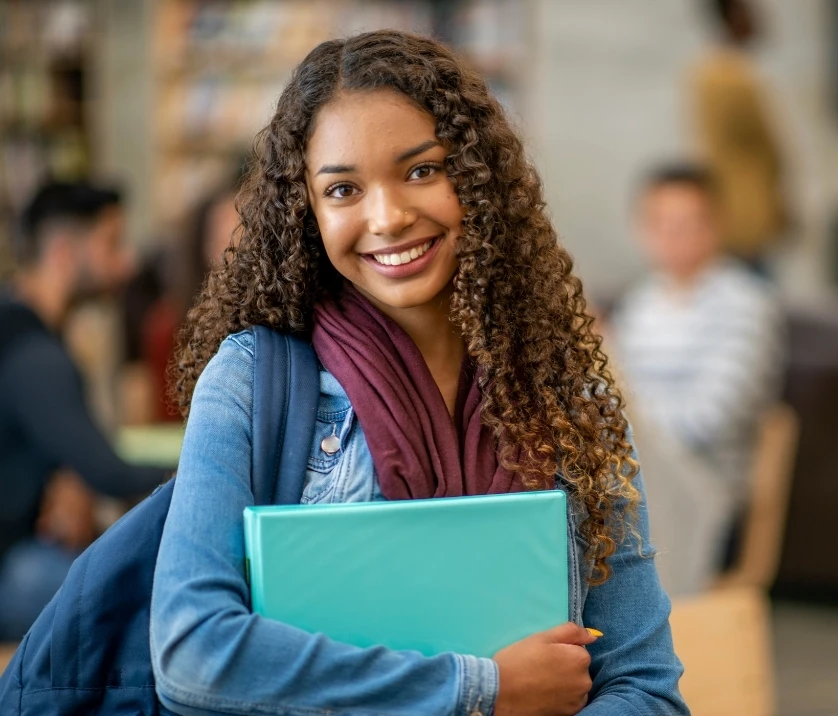 Student conducting academic research