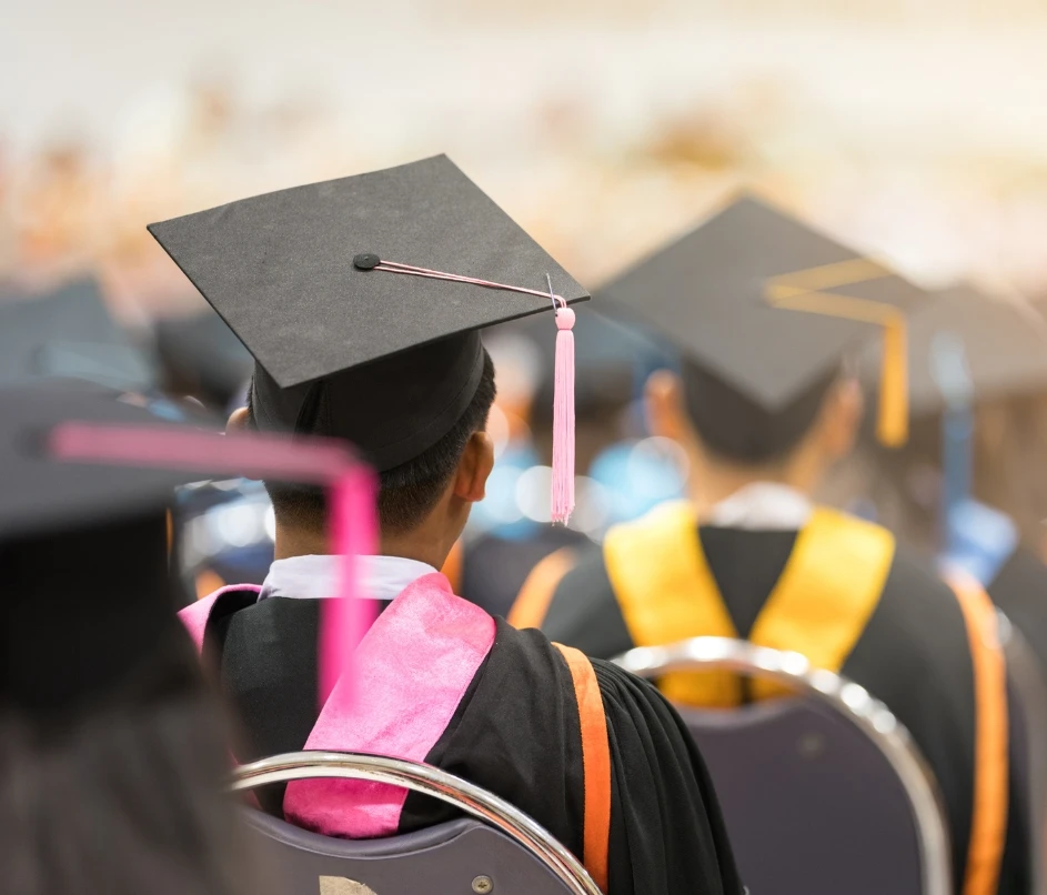 Student receiving scholarship and financial guidance
